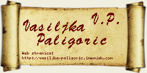 Vasiljka Paligorić vizit kartica